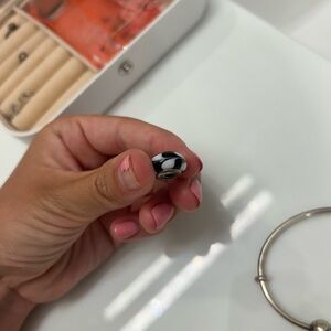 Pandora Black and White Charm Bead